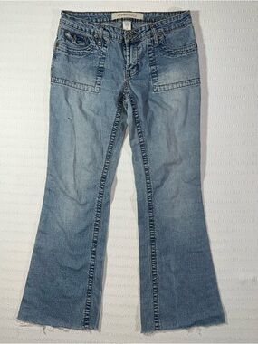 Mossimo Y2K Mid Rise Bootcut Jeans Womens 4 Juniors 9 Light Wash 2000s Western